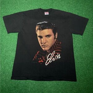 Vintage 90s Elvis Presley T-shirt, The King Rock n Roll, Graceland (Large) 1990